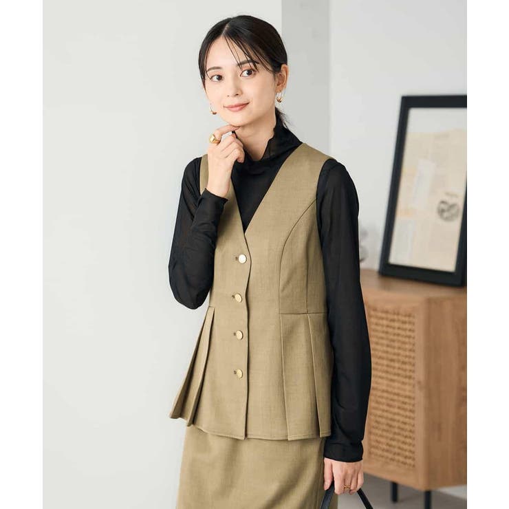 【2SET】ペプラムジレ×ナロースカート | a.v.v【WOMEN】 | 詳細画像5 