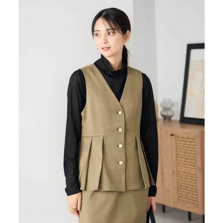 【2SET】ペプラムジレ×ナロースカート | a.v.v【WOMEN】 | 詳細画像6 