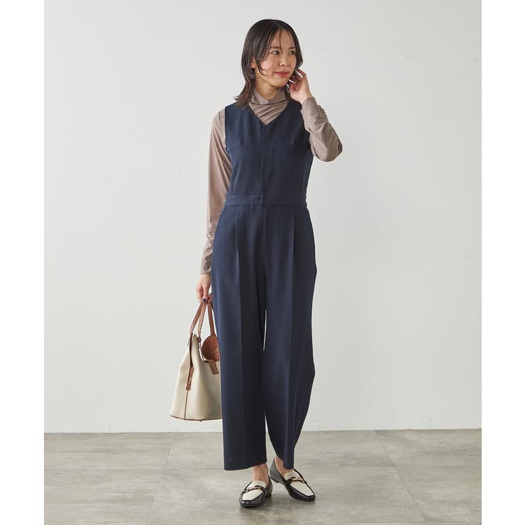 【マシンウォッシャブル】Vネックコンビネゾン | a.v.v【WOMEN】 | 詳細画像1 