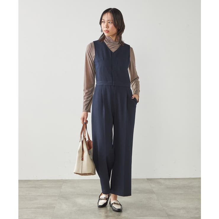 【マシンウォッシャブル】Vネックコンビネゾン | a.v.v【WOMEN】 | 詳細画像2 