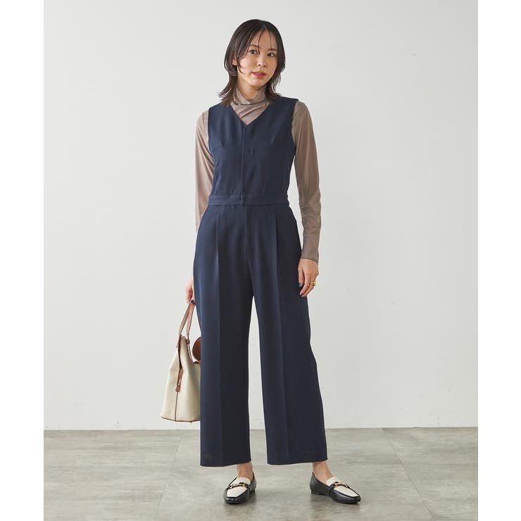 【マシンウォッシャブル】Vネックコンビネゾン | a.v.v【WOMEN】 | 詳細画像3 