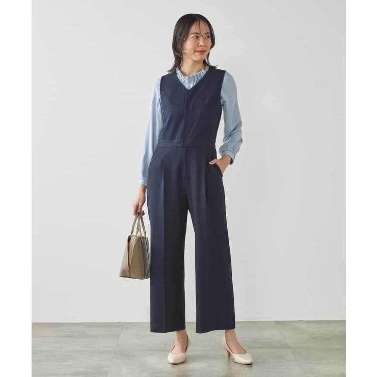 【マシンウォッシャブル】Vネックコンビネゾン | a.v.v【WOMEN】 | 詳細画像9 