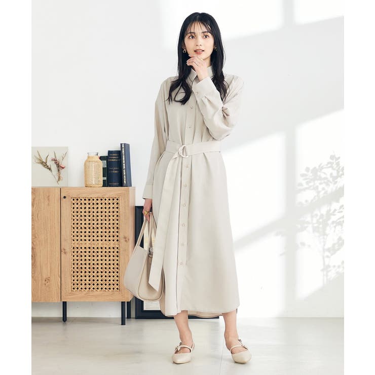 2WAY】ベルト付きシャツワンピース[品番：ITKW0020614]｜a.v.v