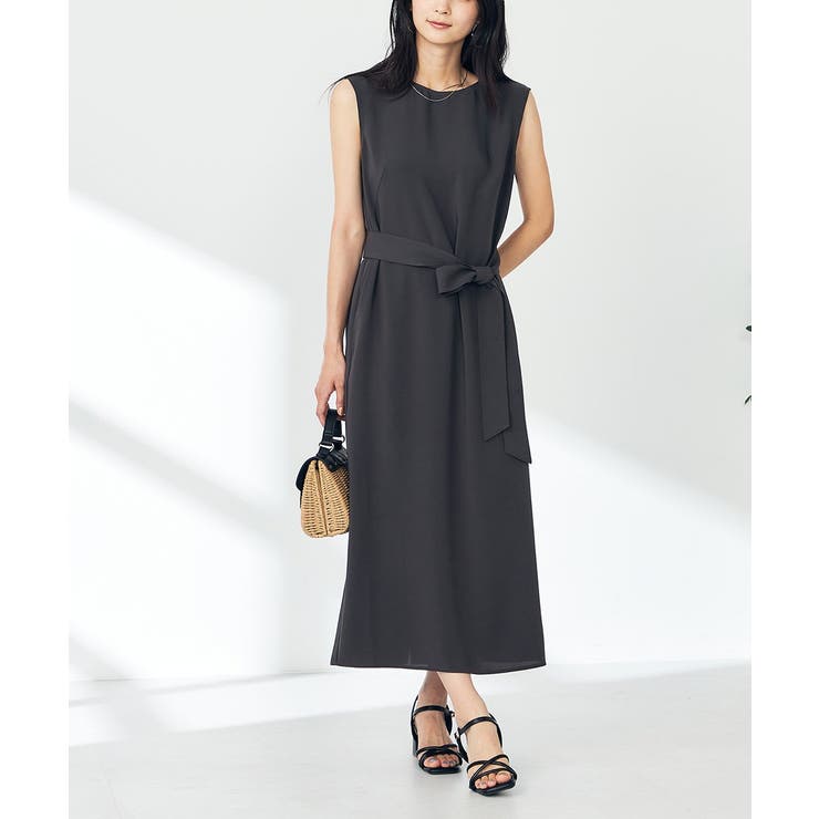 【接触冷感/洗える/イージーケア】バックヨークノースリーブワンピース | a.v.v【WOMEN】 | 詳細画像1 