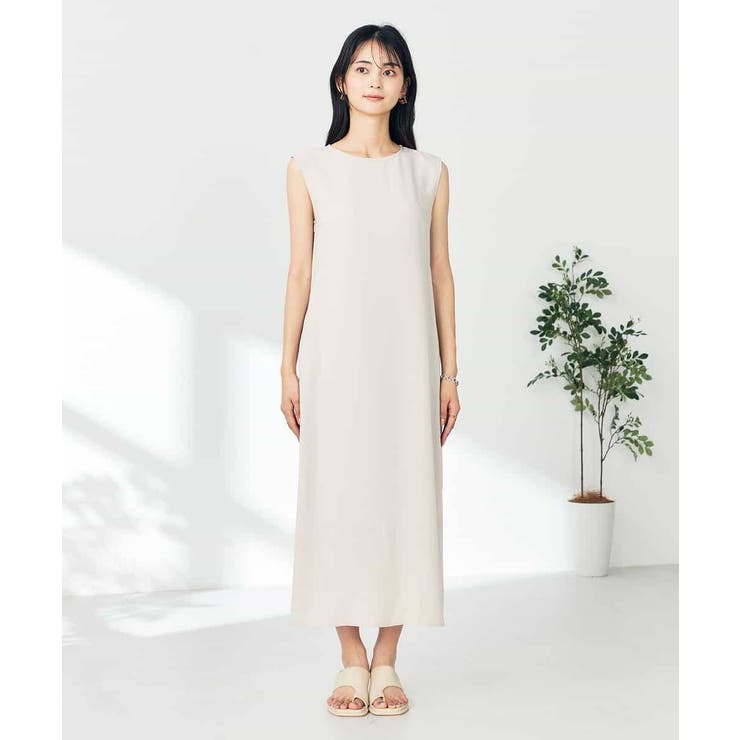 【接触冷感/洗える/イージーケア】バックヨークノースリーブワンピース | a.v.v【WOMEN】 | 詳細画像11 