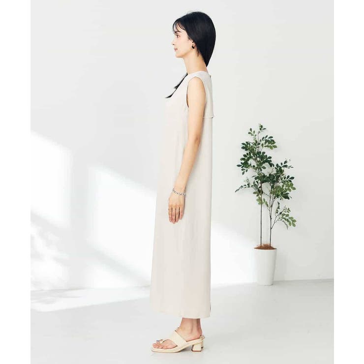 【接触冷感/洗える/イージーケア】バックヨークノースリーブワンピース | a.v.v【WOMEN】 | 詳細画像12 