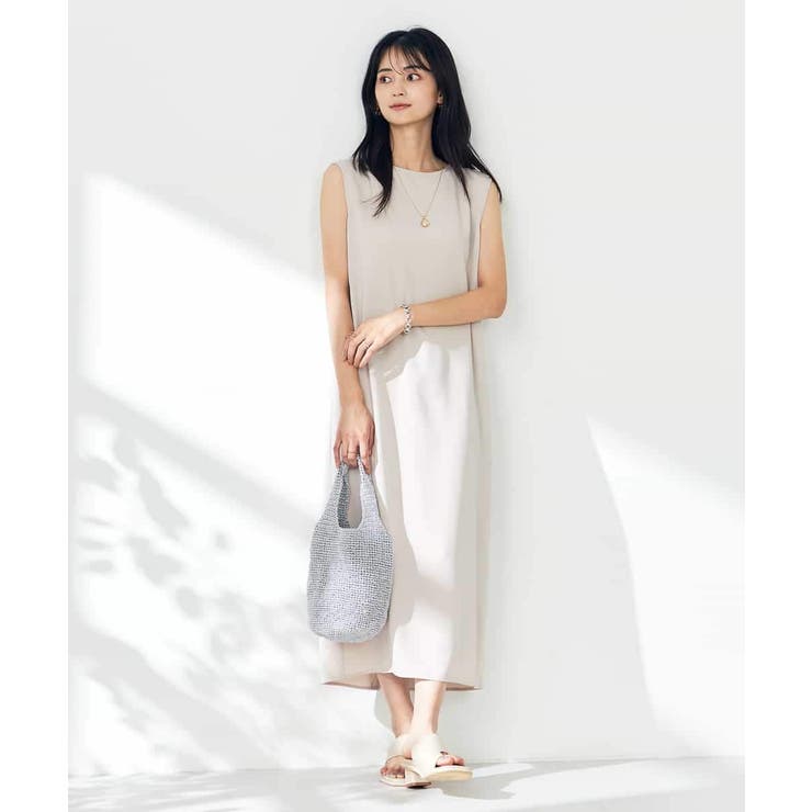 【接触冷感/洗える/イージーケア】バックヨークノースリーブワンピース | a.v.v【WOMEN】 | 詳細画像20 