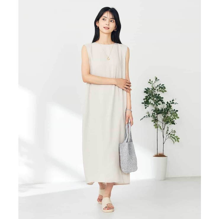 【接触冷感/洗える/イージーケア】バックヨークノースリーブワンピース | a.v.v【WOMEN】 | 詳細画像21 