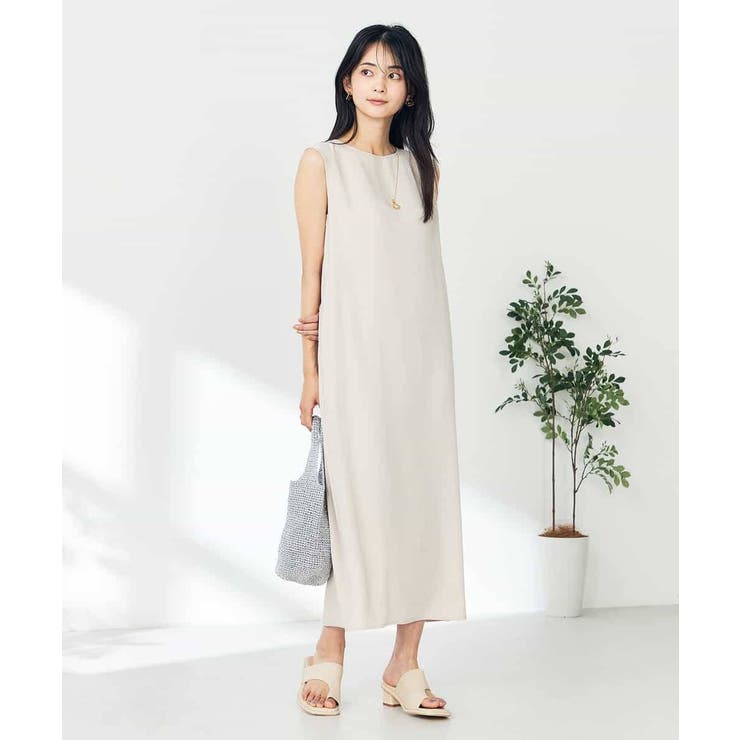 【接触冷感/洗える/イージーケア】バックヨークノースリーブワンピース | a.v.v【WOMEN】 | 詳細画像23 