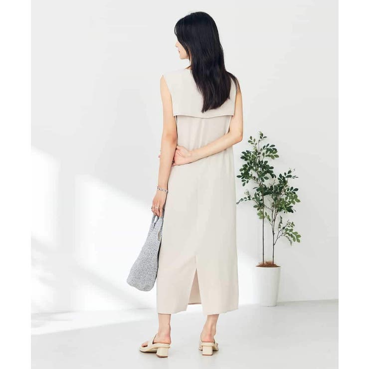 【接触冷感/洗える/イージーケア】バックヨークノースリーブワンピース | a.v.v【WOMEN】 | 詳細画像25 