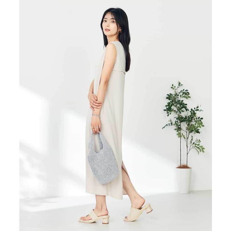 【接触冷感/洗える/イージーケア】バックヨークノースリーブワンピース | a.v.v【WOMEN】 | 詳細画像26 