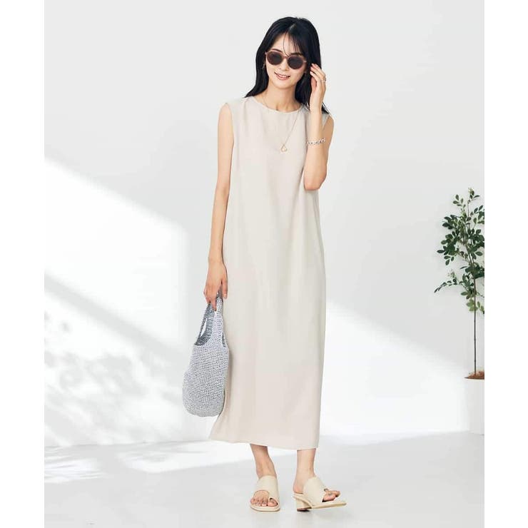 【接触冷感/洗える/イージーケア】バックヨークノースリーブワンピース | a.v.v【WOMEN】 | 詳細画像27 