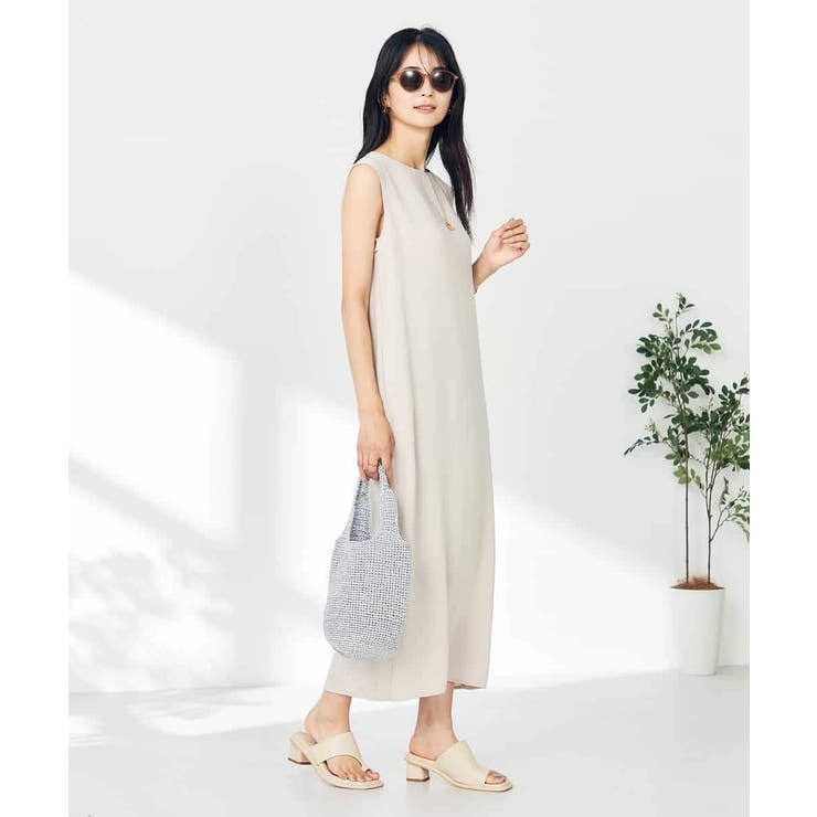 【接触冷感/洗える/イージーケア】バックヨークノースリーブワンピース | a.v.v【WOMEN】 | 詳細画像28 