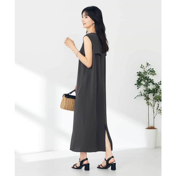 【接触冷感/洗える/イージーケア】バックヨークノースリーブワンピース | a.v.v【WOMEN】 | 詳細画像32 