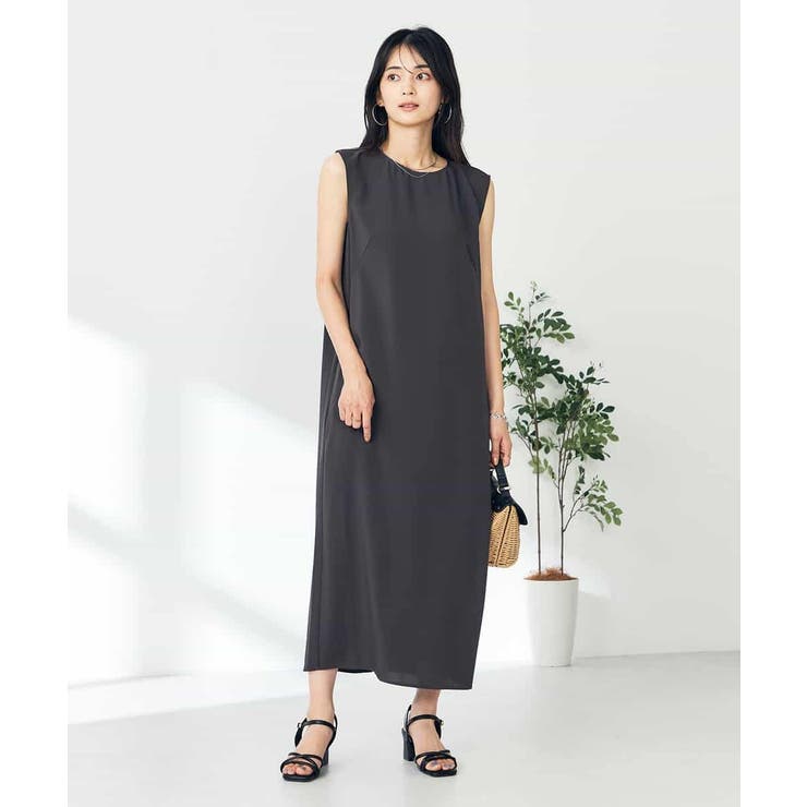 【接触冷感/洗える/イージーケア】バックヨークノースリーブワンピース | a.v.v【WOMEN】 | 詳細画像33 