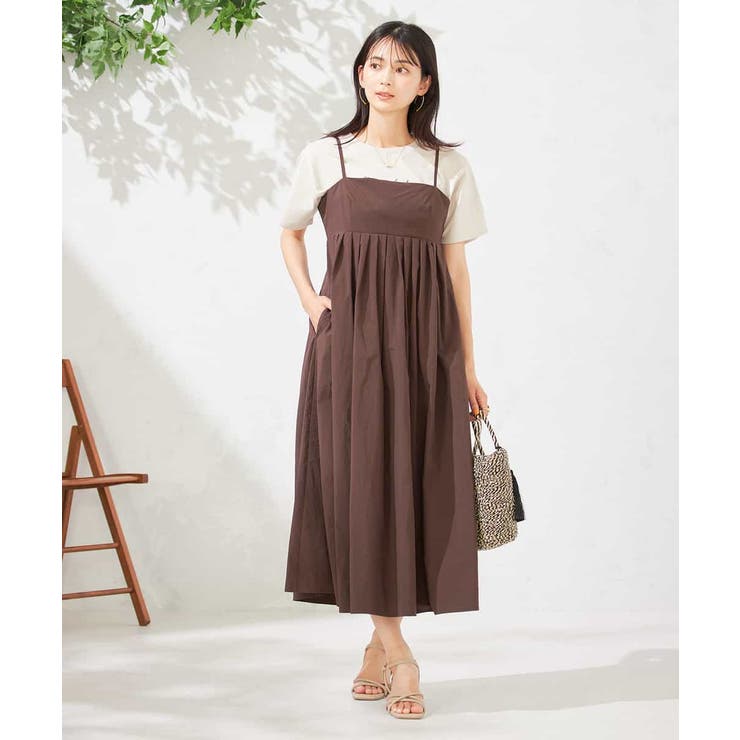 【接触冷感/洗える】タックフレアキャミワンピース | a.v.v【WOMEN】 | 詳細画像1 