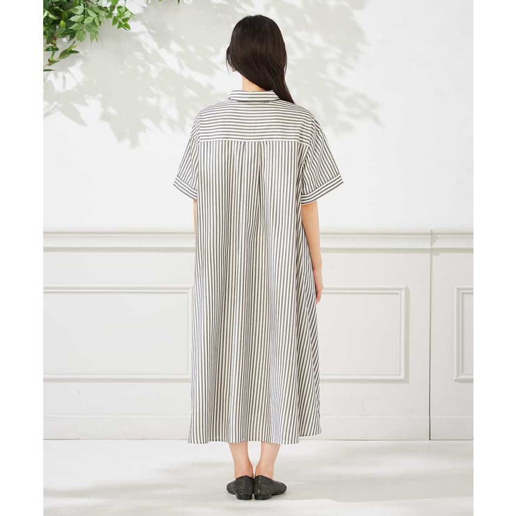 【洗える】ストライプシャツワンピース | a.v.v【WOMEN】 | 詳細画像11 