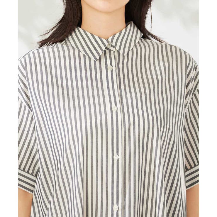 【洗える】ストライプシャツワンピース | a.v.v【WOMEN】 | 詳細画像12 