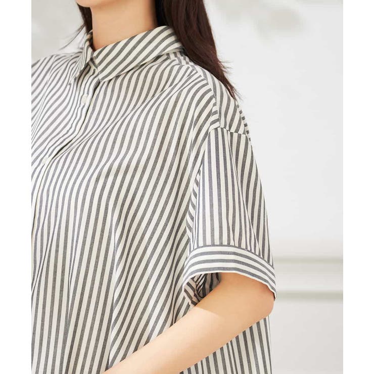 【洗える】ストライプシャツワンピース | a.v.v【WOMEN】 | 詳細画像13 