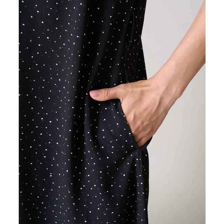 【洗える】シフォンドットバンドカラーワンピース | a.v.v【WOMEN】 | 詳細画像2 