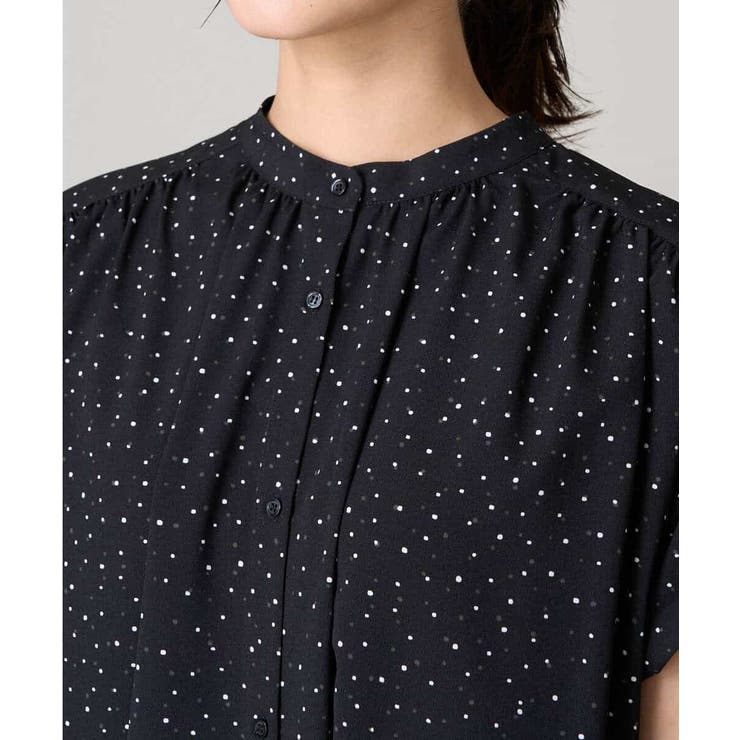 【洗える】シフォンドットバンドカラーワンピース | a.v.v【WOMEN】 | 詳細画像31 