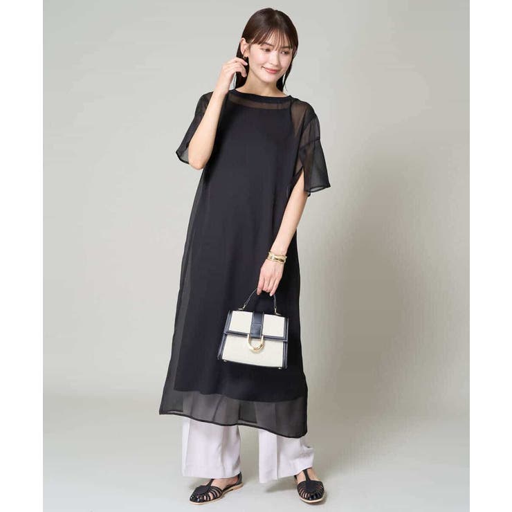 【洗濯機で洗える】袖スリットシアーワンピース | a.v.v【WOMEN】 | 詳細画像12 