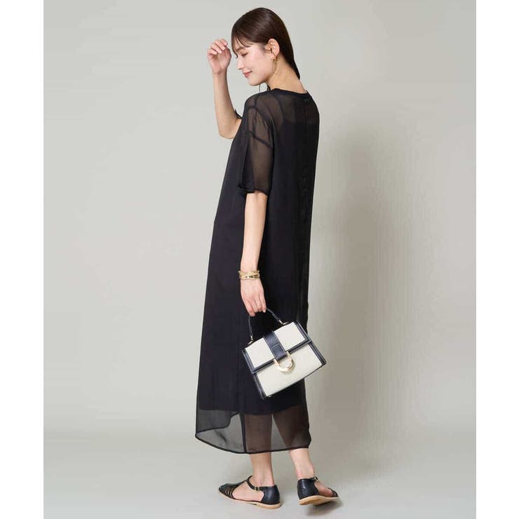 【洗濯機で洗える】袖スリットシアーワンピース | a.v.v【WOMEN】 | 詳細画像15 