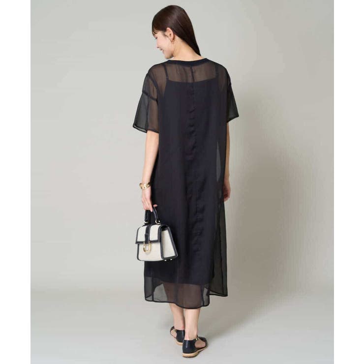 【洗濯機で洗える】袖スリットシアーワンピース | a.v.v【WOMEN】 | 詳細画像16 