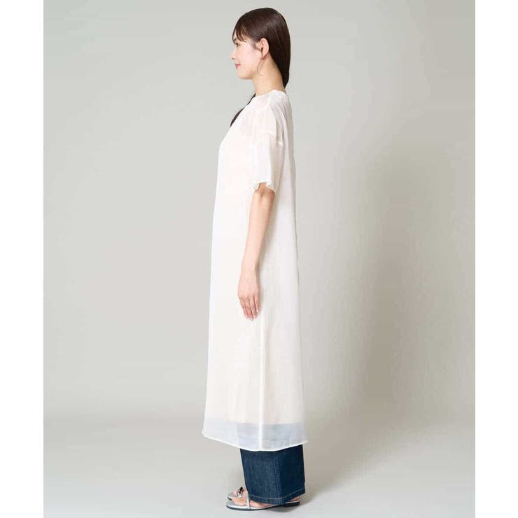 【洗濯機で洗える】袖スリットシアーワンピース | a.v.v【WOMEN】 | 詳細画像19 