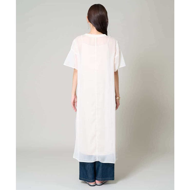 【洗濯機で洗える】袖スリットシアーワンピース | a.v.v【WOMEN】 | 詳細画像20 