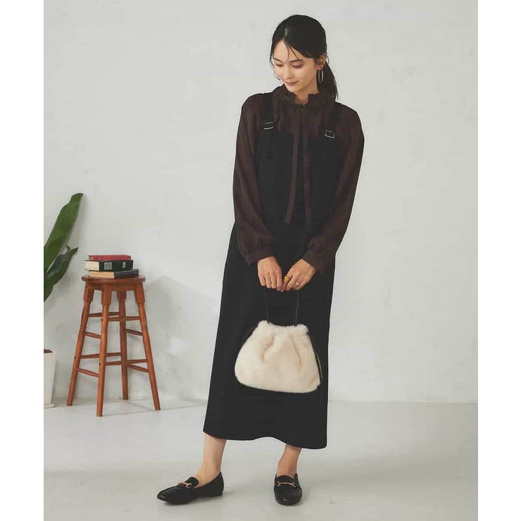 【洗える】Iラインサスペンダー付きジャンスカ | a.v.v【WOMEN】 | 詳細画像17