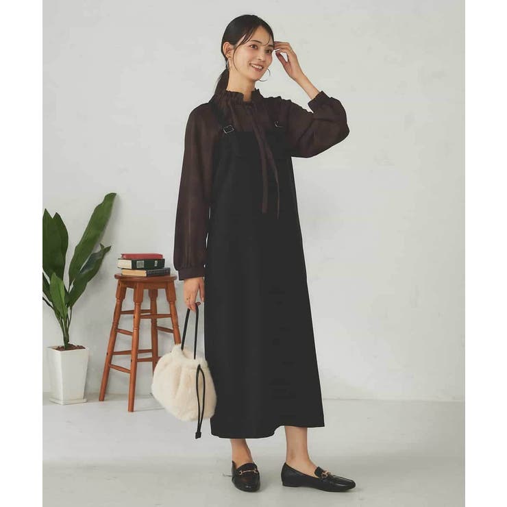 【洗える】Iラインサスペンダー付きジャンスカ | a.v.v【WOMEN】 | 詳細画像18