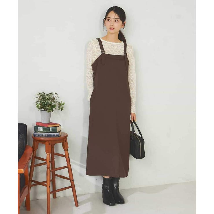 【洗える】Iラインサスペンダー付きジャンスカ | a.v.v【WOMEN】 | 詳細画像3