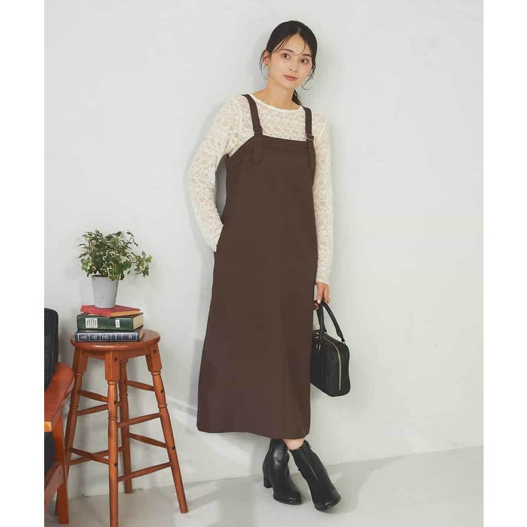 【洗える】Iラインサスペンダー付きジャンスカ | a.v.v【WOMEN】 | 詳細画像4