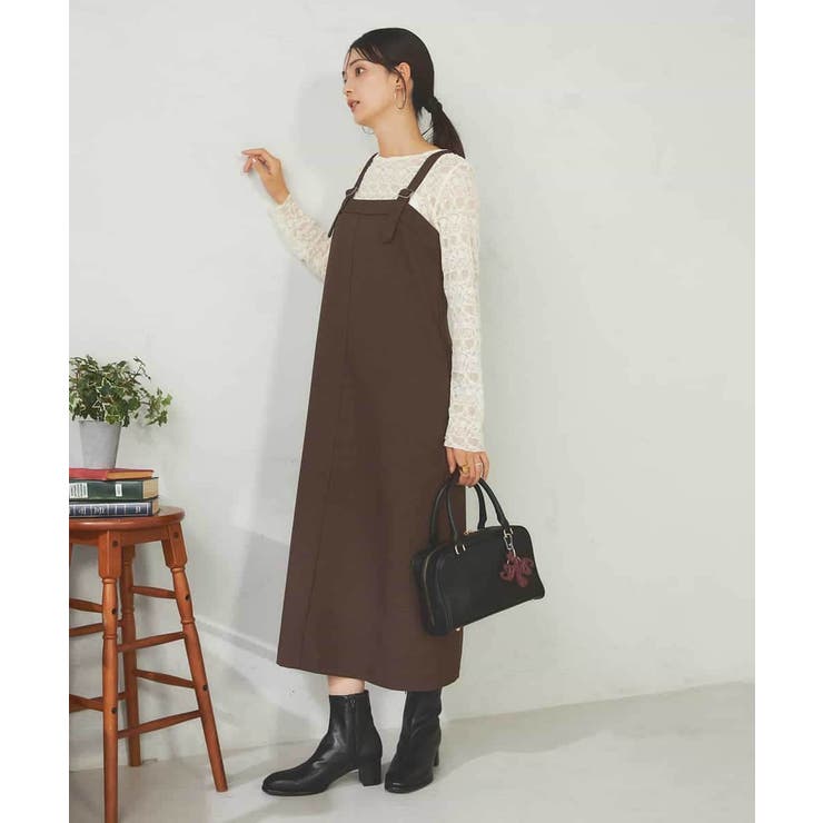 【洗える】Iラインサスペンダー付きジャンスカ | a.v.v【WOMEN】 | 詳細画像8