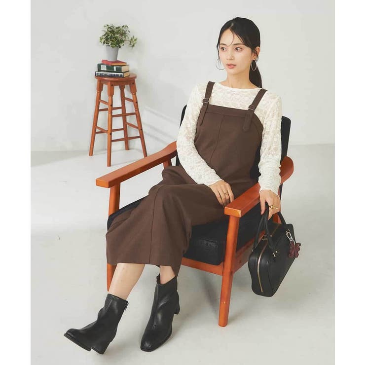 【洗える】Iラインサスペンダー付きジャンスカ | a.v.v【WOMEN】 | 詳細画像9