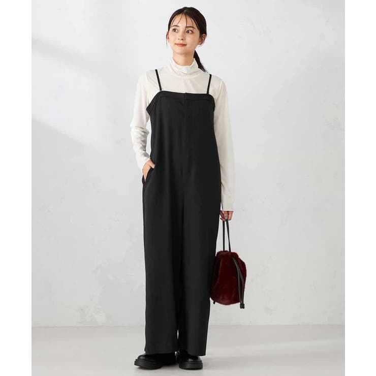 ブラック | 【洗える】2WAYコンビネゾン | a.v.v【WOMEN】