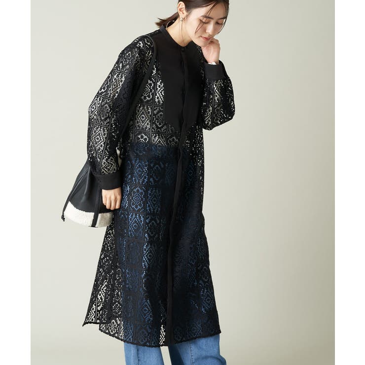 ブラック | レースシャツワンピース | a.v.v【WOMEN】