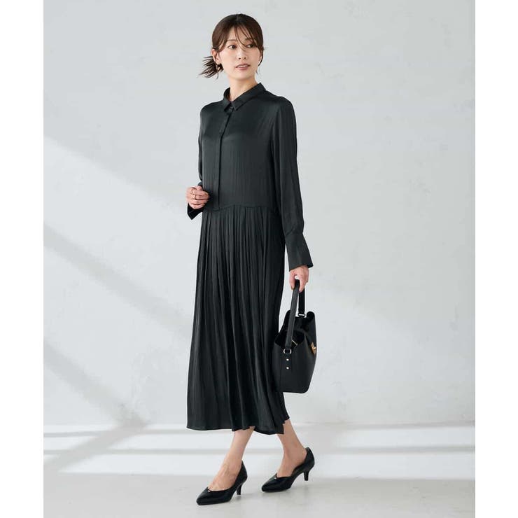 【洗える】ウエスト切替ギャザーワンピース | a.v.v【WOMEN】 | 詳細画像6 