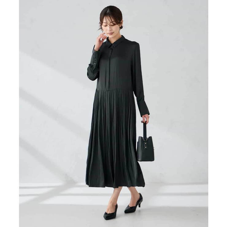 【洗える】ウエスト切替ギャザーワンピース | a.v.v【WOMEN】 | 詳細画像7 