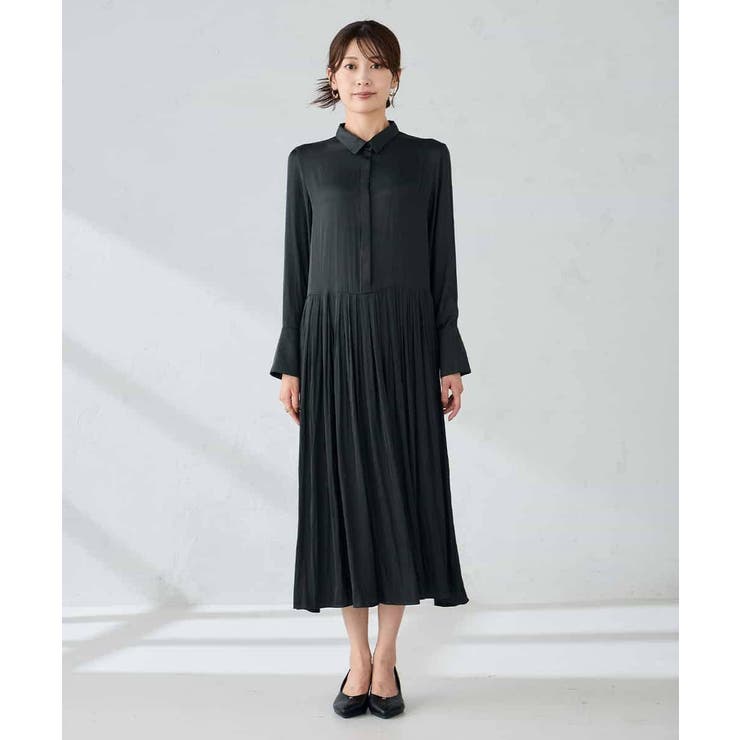 【洗える】ウエスト切替ギャザーワンピース | a.v.v【WOMEN】 | 詳細画像8 