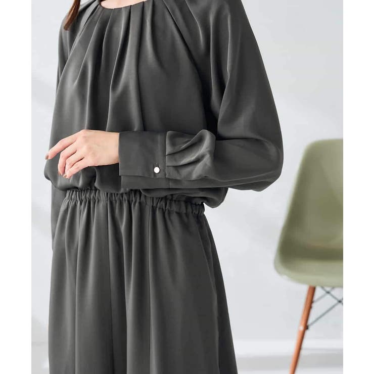 【洗える】セットアップ見えサテンワンピース | a.v.v【WOMEN】 | 詳細画像17 
