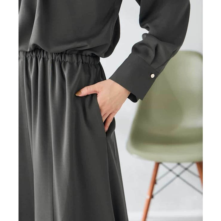 【洗える】セットアップ見えサテンワンピース | a.v.v【WOMEN】 | 詳細画像19 