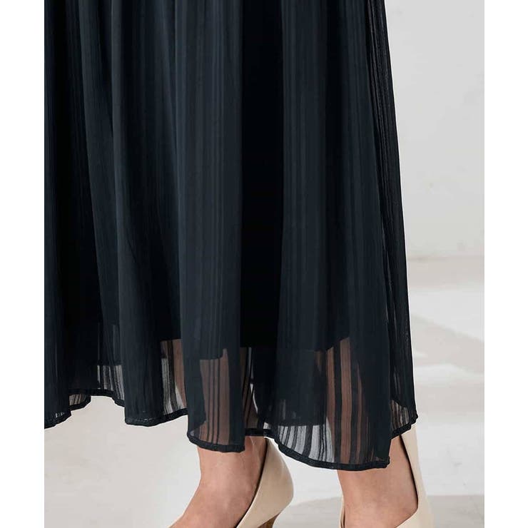 【洗える】ランダムプリーツサテンワンピース【WEB限定】 | a.v.v【WOMEN】 | 詳細画像13