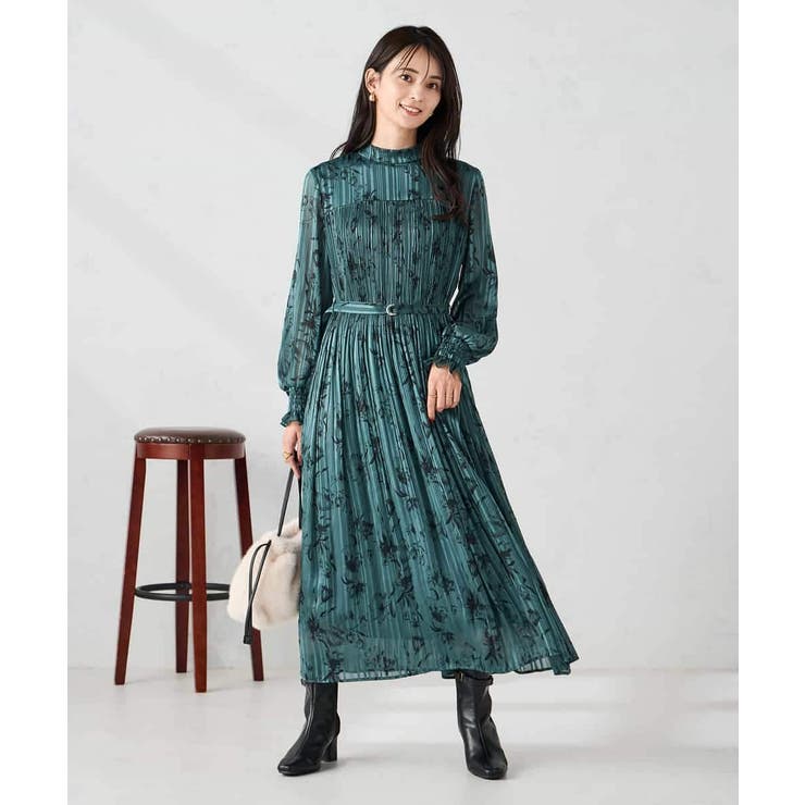 【洗える】ランダムプリーツサテンワンピース【WEB限定】 | a.v.v【WOMEN】 | 詳細画像2