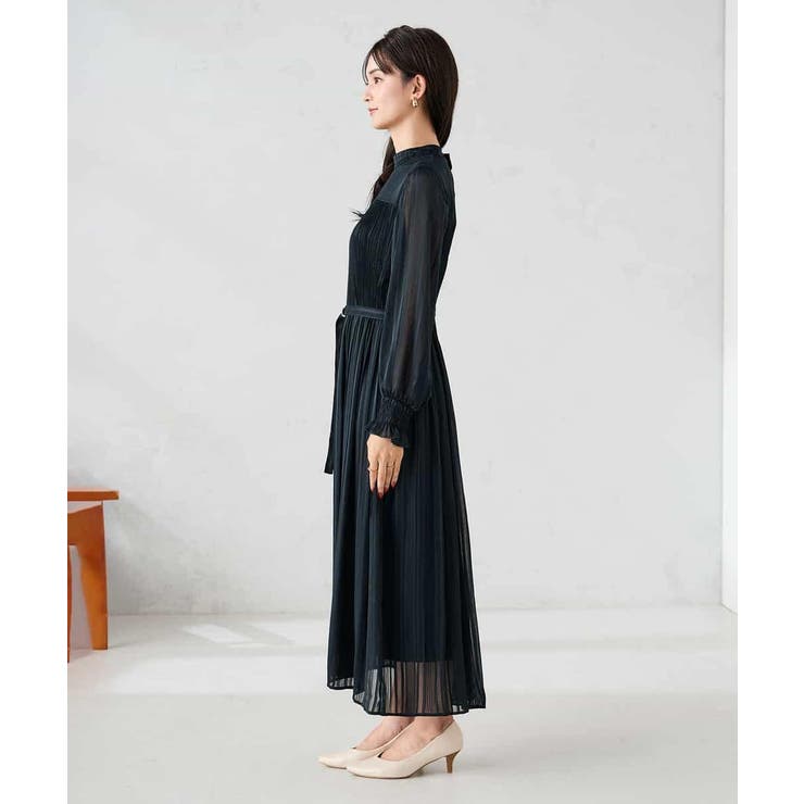 【洗える】ランダムプリーツサテンワンピース【WEB限定】 | a.v.v【WOMEN】 | 詳細画像9