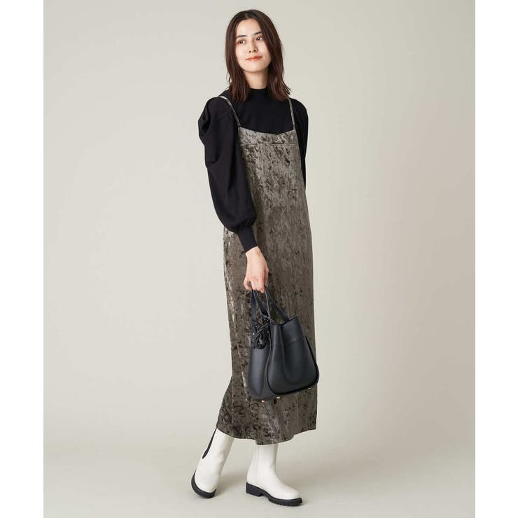 ベロア/ヘアリージャガード キャミワンピース | a.v.v【WOMEN】 | 詳細画像12 