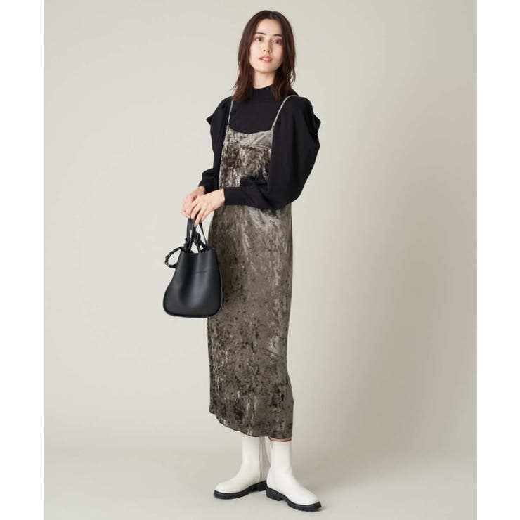 ベロア/ヘアリージャガード キャミワンピース | a.v.v【WOMEN】 | 詳細画像13 