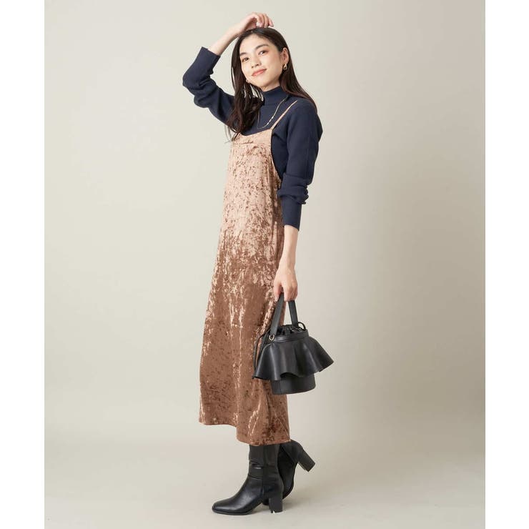 ベロア/ヘアリージャガード キャミワンピース | a.v.v【WOMEN】 | 詳細画像14 