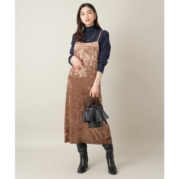 ベロア/ヘアリージャガード キャミワンピース | a.v.v【WOMEN】 | 詳細画像15 